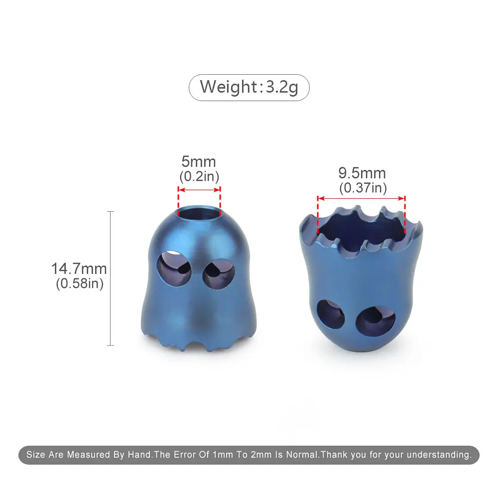 Titanium Alloy Cute Ghost Paracord Bead Pendant Keyring Accessories Backpack Umbrella Rope Beads