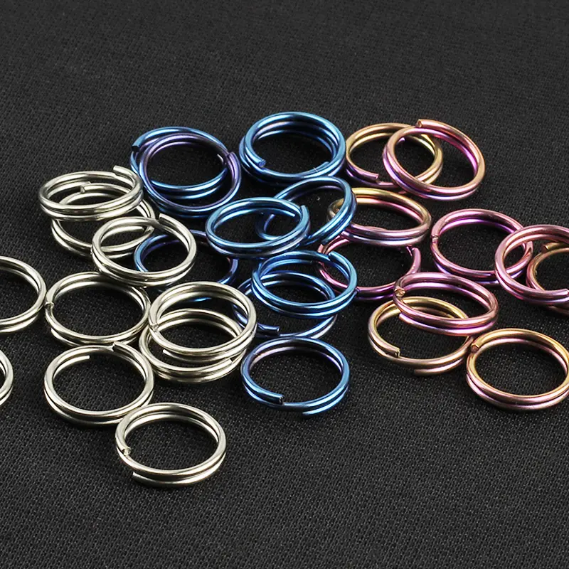 10PCS Titanium Alloy Key Ring EDC Outdoor Small Tool Waterproof Bottle Accessories 10mm/12mm/14mm