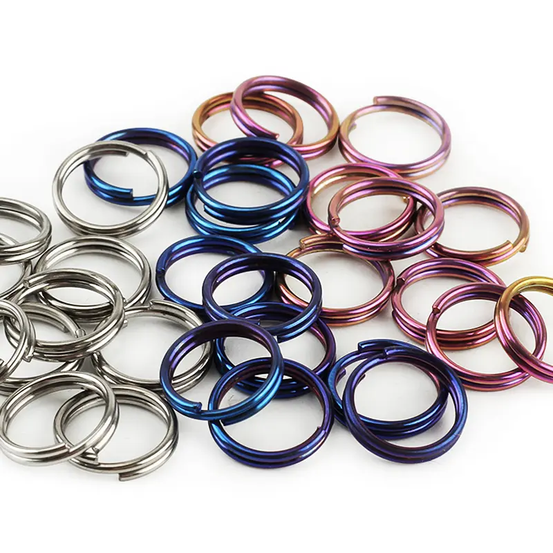 10PCS Titanium Alloy Key Ring EDC Outdoor Small Tool Waterproof Bottle Accessories 10mm/12mm/14mm