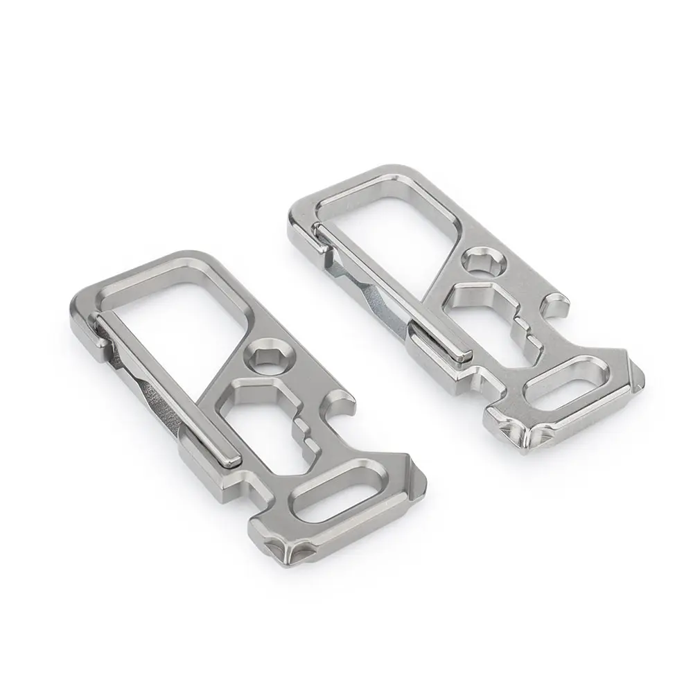 Titanium Alloy Buckle Outdoor EDC Small Tool Keychain Titanium Buckles Screwdriver Wrench