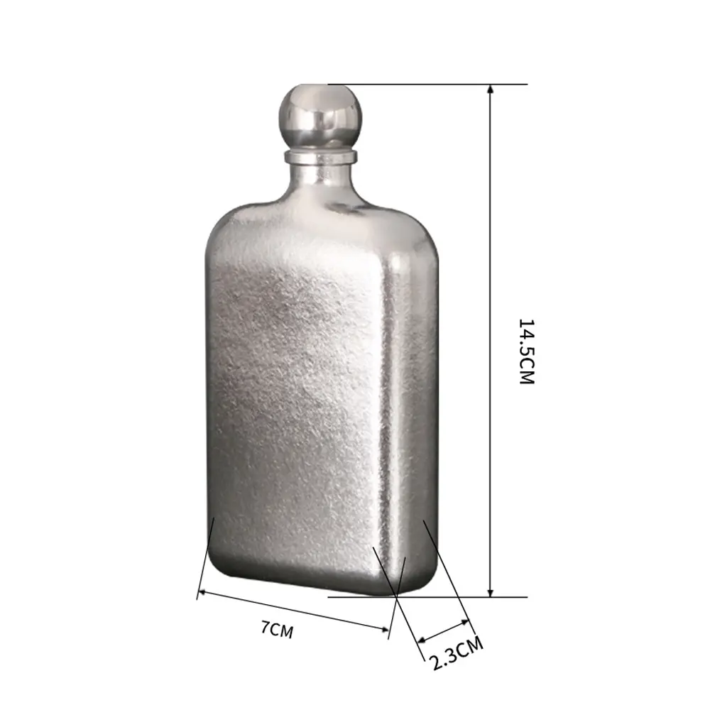 Titanium Alloy Portable Outdoor Wine Flask Whiskey Flask Titanium Flask 230ml Men Screw Cap Seal Drink Bottle