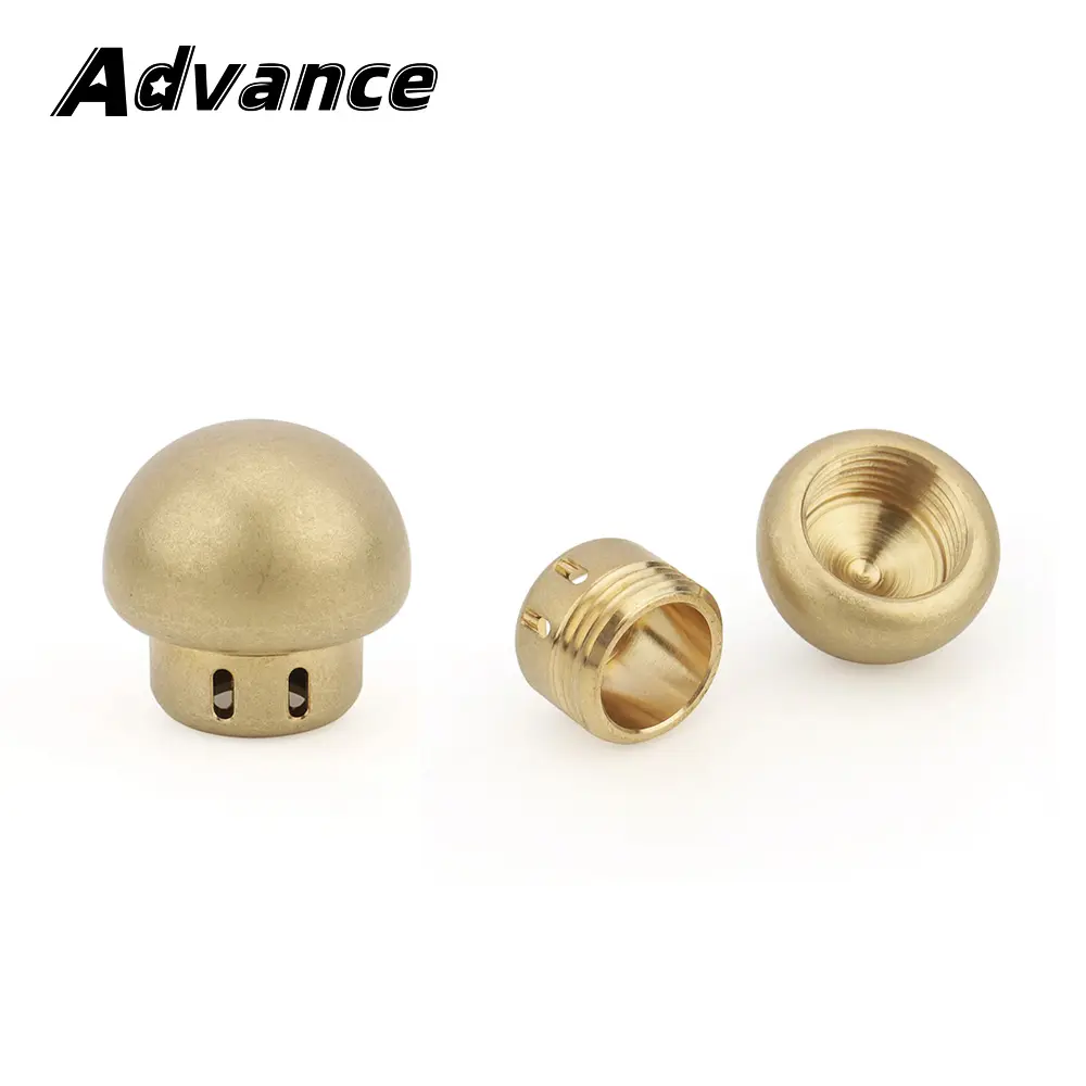 3pcs Matte Brass Bead Rope Paracord Tail Pendant Mushroom Bead DIY