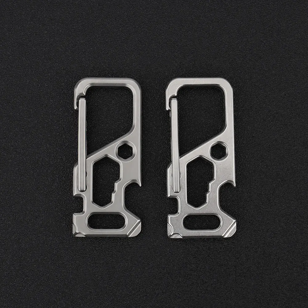 Titanium Alloy Buckle Outdoor EDC Small Tool Keychain Titanium Buckles Screwdriver Wrench