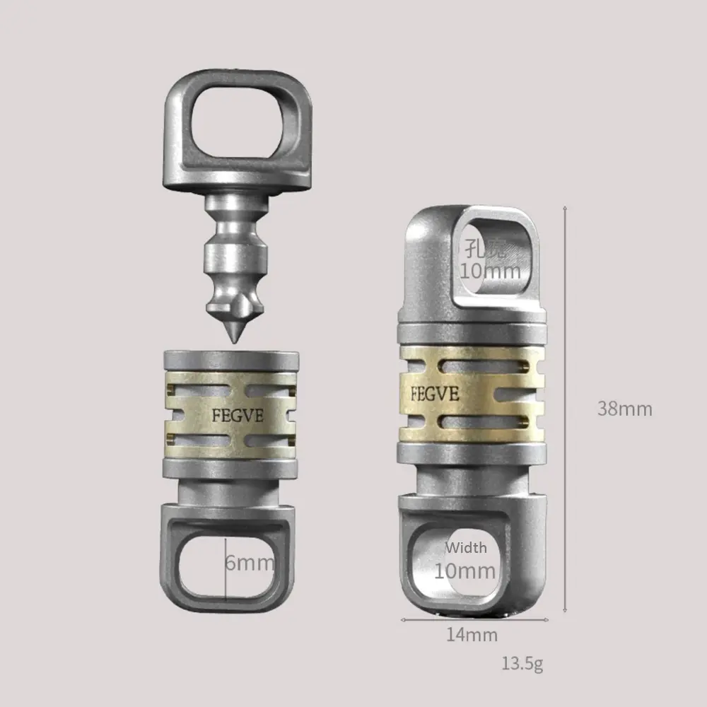 Keychain Brass Titanium Car Keyring Connecting Buckle EDC Outdoor Tool