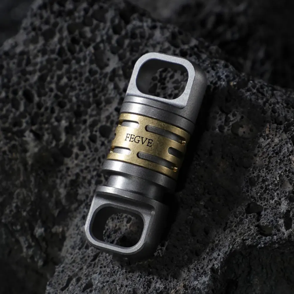 Keychain Brass Titanium Car Keyring Connecting Buckle EDC Outdoor Tool