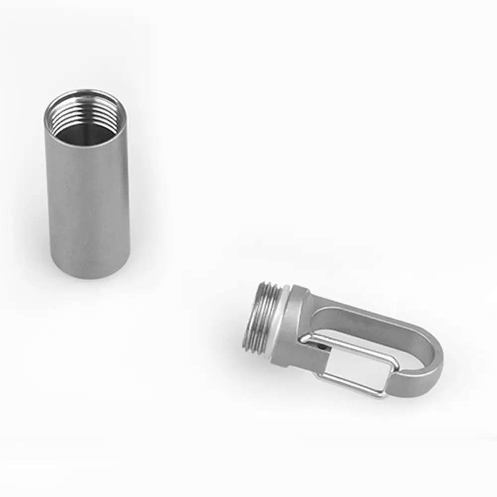 Small Size Titanium Alloy Waterproof Bottle Keychain Pendant Buckle Accessories Bottle EDC