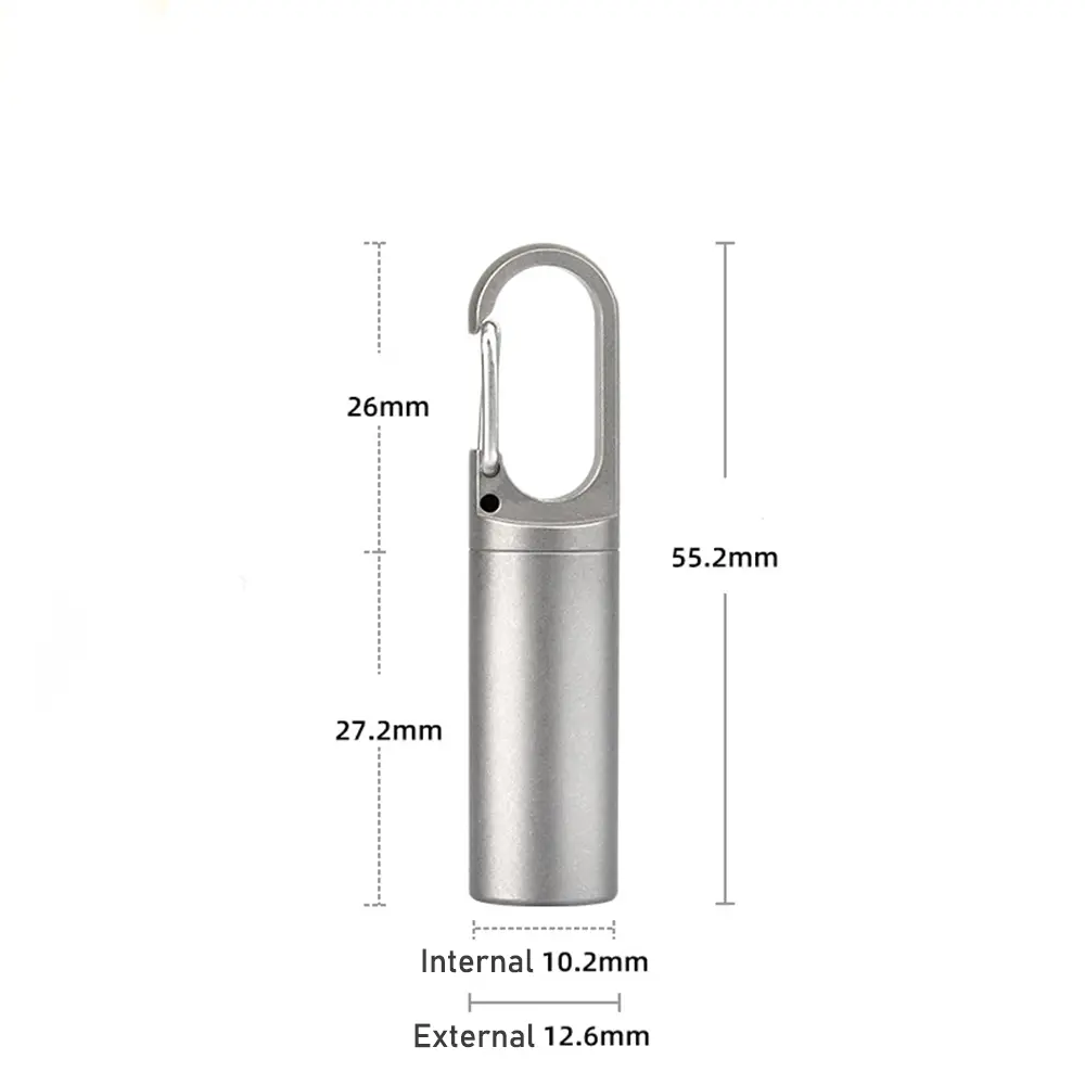 Small Size Titanium Alloy Waterproof Bottle Keychain Pendant Buckle Accessories Bottle EDC