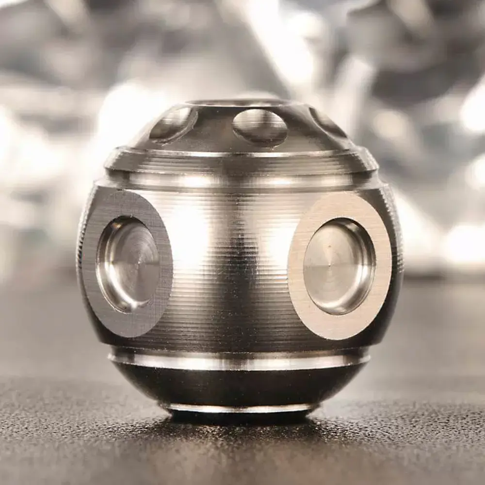 Ball Shape Titanium Alloy Paracord Bead DIY Keychain Rope Bead Pendant