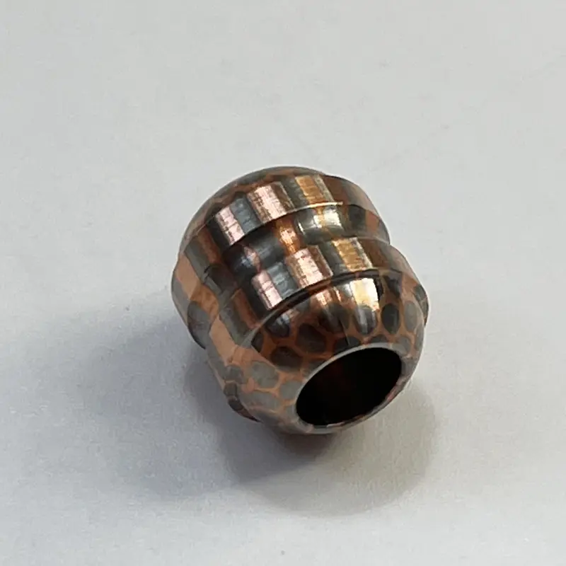 Copper Titanium Pendant DIY Brass Beads Titanium Alloy Paracord Bead Keyring Zipper Accessory