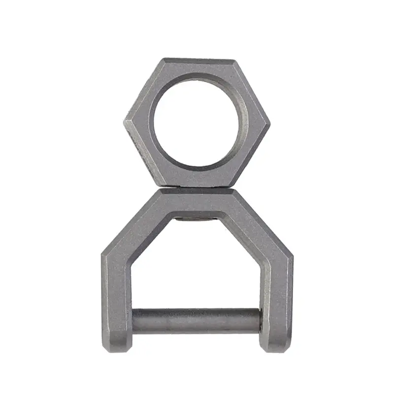 Rotating D Shape Titanium Buckles Keyring Horseshoe Buckle Outdoor EDC Tool Hanging Buckle