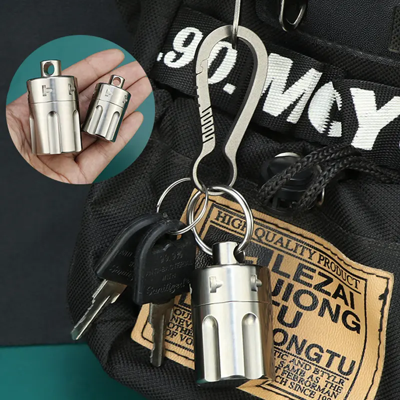 XS/S/M/L Titanium Alloy Seal Bottle Small Waterproof Big Bottles Of Titanium Outdoor Tool