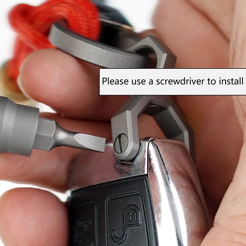 Rotating D Shape Titanium Buckles Keyring Horseshoe Buckle Outdoor EDC Tool Hanging Buckle
