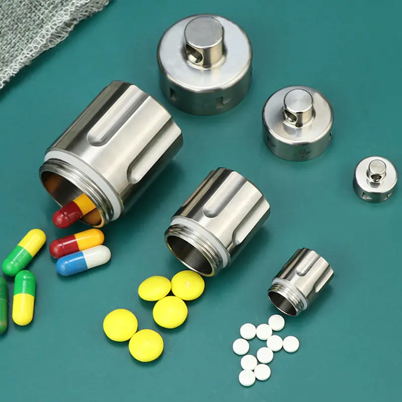 XS/S/M/L Titanium Alloy Seal Bottle Small Waterproof Big Bottles Of Titanium Outdoor Tool