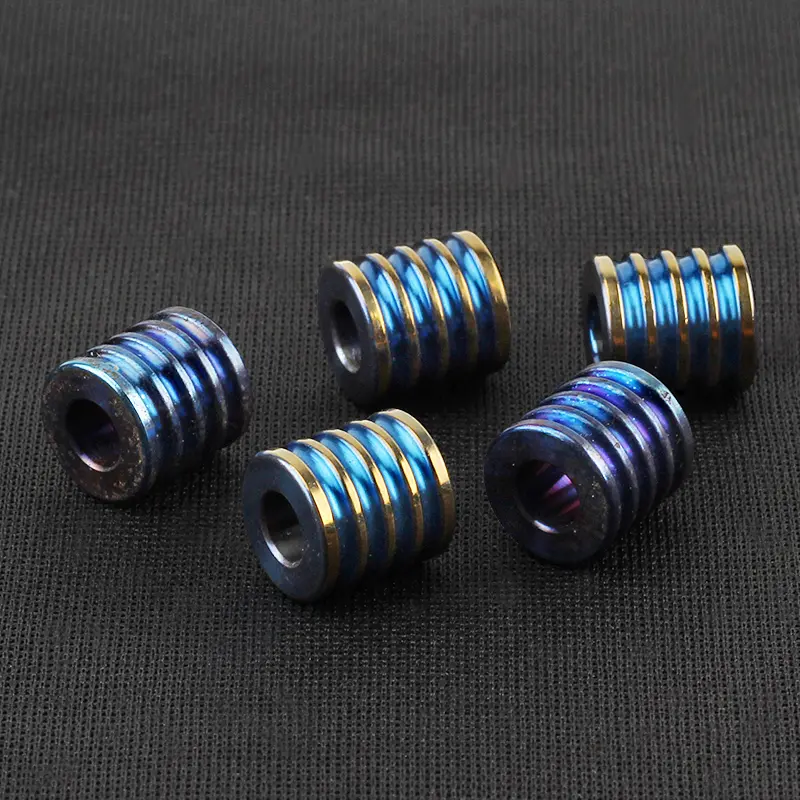 5pcs Titanium Alloy Knife Beads Paracord Umbrella Rope Outdoor EDC Lanyard Gadgets Pendant