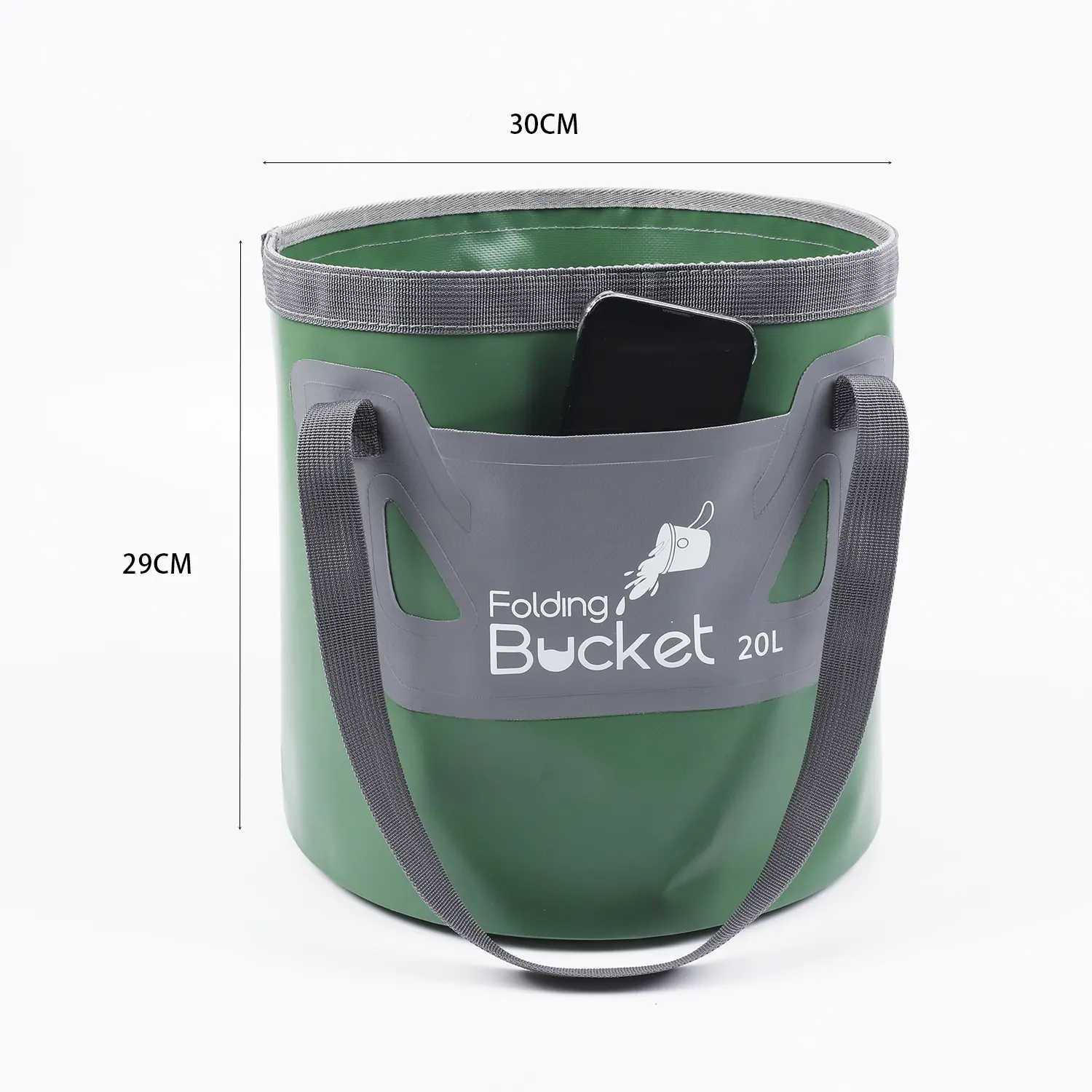 Collapsible Bucket 20L Container Folding Water Bucket Portable Wash Basin Fishing Bucket for Outdoor Camping Car Washing