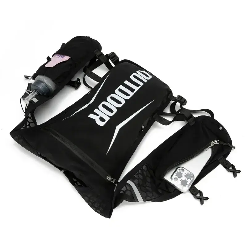 Running Hydrating Vest Backpack Cycling Hydrating Backpack Hiking Marathon Hydrating Option 1.5L Water Bag 500ml Water Bottle