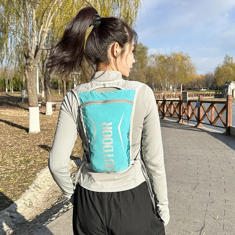 Outdoor Running Backpack Lightweight Water Bag Hydration Jogging Vest Marathon Vest Bag Off-road Hiking Cycling Backpack 1.5L