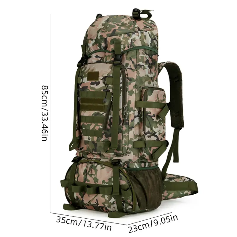 90L Travel Bag Camping Backpack Tactical Hiking Climbing Bags Mountaineering Large Sport Bag Outdoor Men Luggage Molle Rucksack