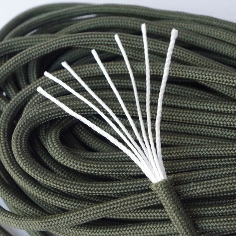 550 Military Paracord 7 Strand 4mm Parachute Rope Outdoor Camping Accessories Survival Equipment DIY Bracelet Tent Lanyard Cord