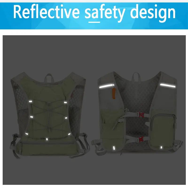 Ultralight Running Backpack Hydrating Vest Running Trail Hydration Pack Marathon Running Bike Backpack Bag 500ml 1.5L Soft Flask