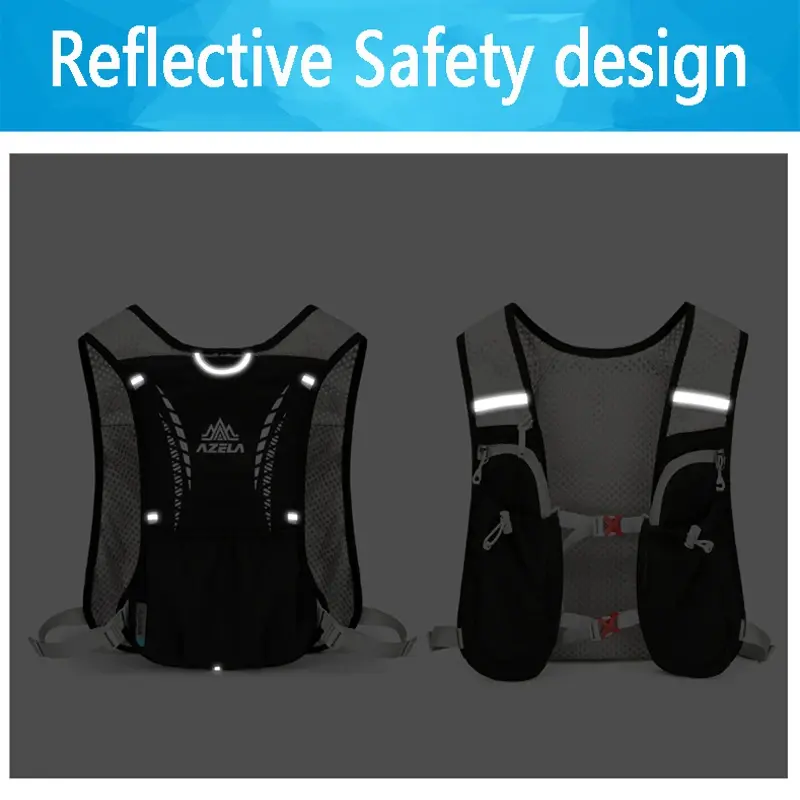 Outdoor Trail Running Ultralight Hydrating Backpack Hydration Jogging Vest Breathable Marathon Bicycle Bag Water Bottle 1.5L