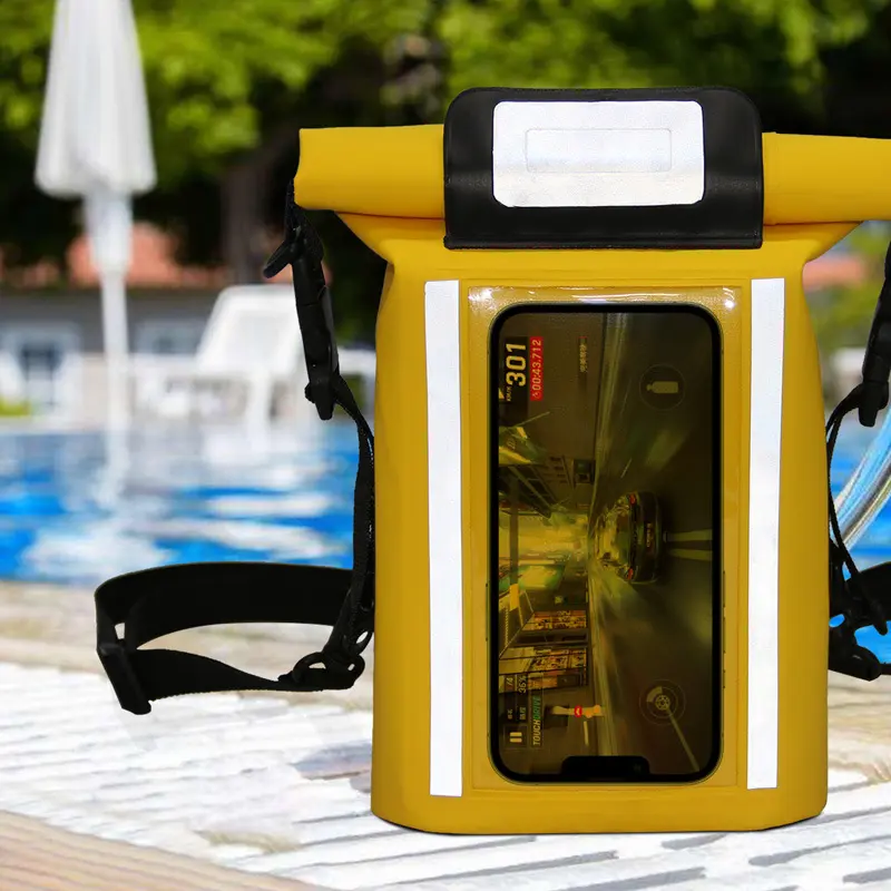Waterproof Dry Bag 3L Roll Top Waterproof Backpack Phone Pouch for Cycling Boating Camping Swimming Beach Fishing Rafting Travel