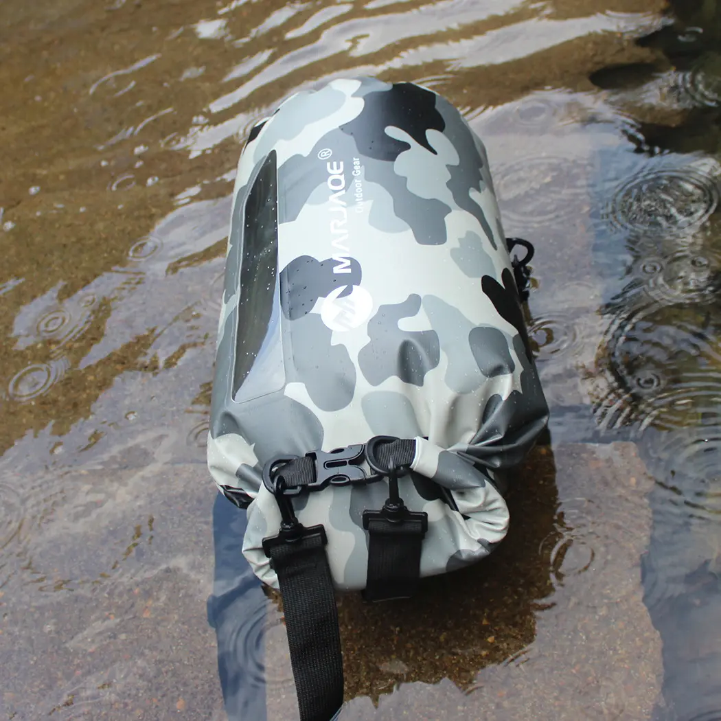20L Waterproof Dry Bags With Visible Window Floating Outdoor Dry Sack Backpack For Kayaking Boating Swimming Outdoor Sports Bag
