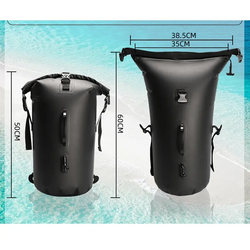 20L Waterproof Swimming Bag Backpack Inflatable Snorkeling Rafting Drifting Diving Dry Bag Floating Sack Dry Wet Seperation Bag