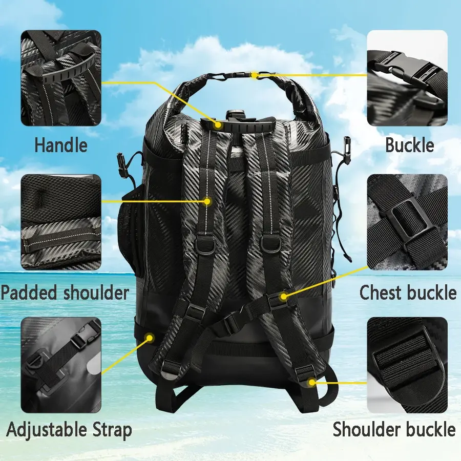 Dry Bags 25L Waterproof Gym Swimming Bag Backpack Wet Dry Rafting Surfing Kayak Storage Bag Outdoor Hiking Trekking Sports Bag