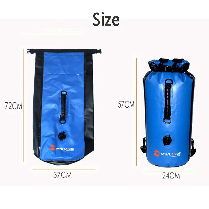 30L Inflatable Snorkeling Dry Bag Waterproof Swimming Bag Outdoor Hiking Backpack Rafting Drifting Dry Backpack Stuff Sack