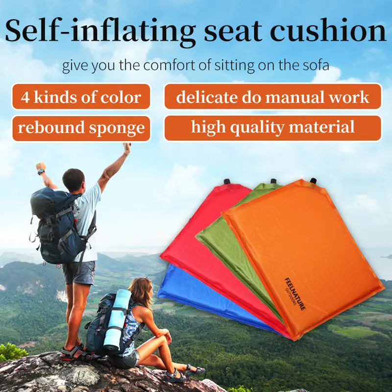 Self-Inflating Seat Cushion Camping Mat Portable Travel Seat Cushion Chair Pad for Hiking Fishing Office Stadium Car Bus Seats