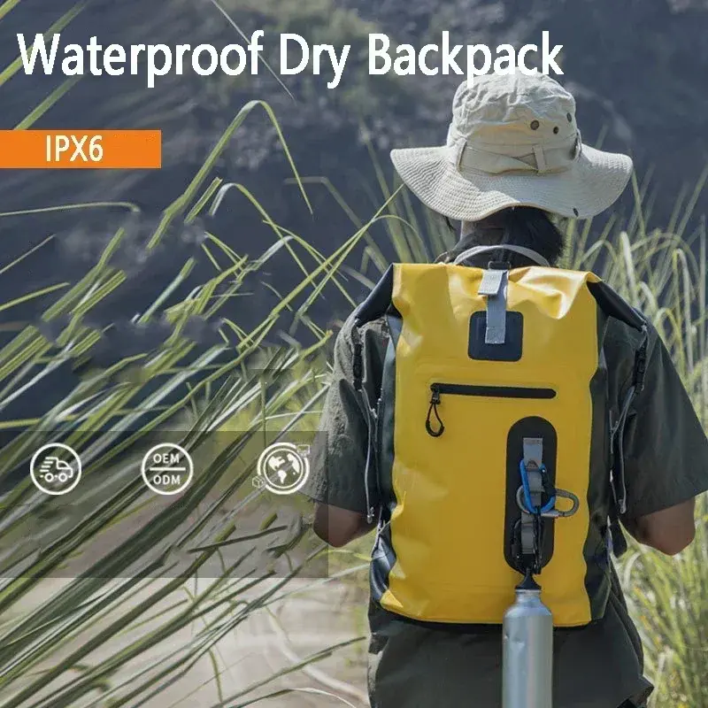 Swimming Backpacks 30L Waterproof Dry Bag Beach Backpack Rafting Surfing Diving Bags Large Capacity Wet Dry Seperation Pack