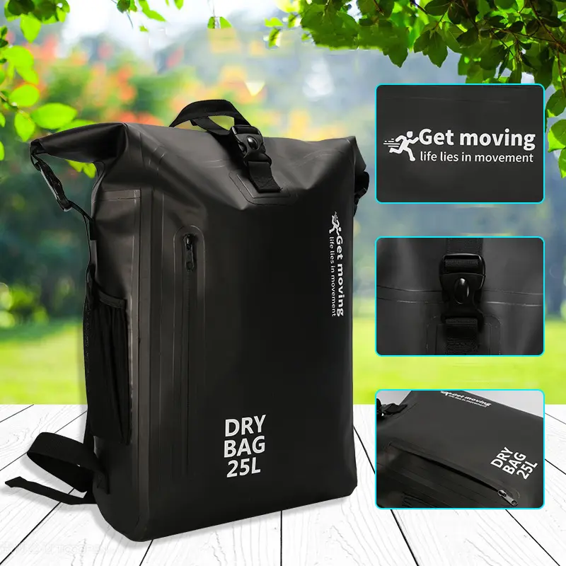 20L Pvc Outdoor Storage Bag Backpack Waterproof Swimming Rafting Kayaking Trekking Floating Sailing Beach Bag Backpack