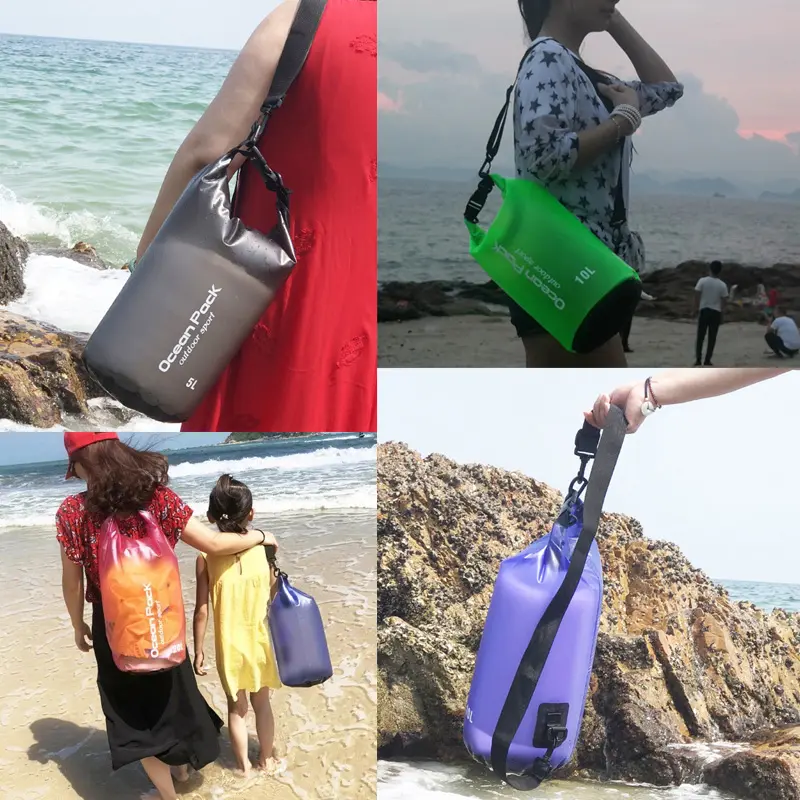 Waterproof Swimming Bag Dry Sack 5/10/15/20L Waterproof Floating Dry Gear Bags For Boating Fishing Rafting Swimming
