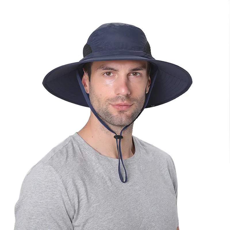 New Sun Protection Fishing Hat Summer Breathable Mesh Camping Hiking Caps Anti-UV Sun Hat Mountaineering Caps Men's Bucket Hat