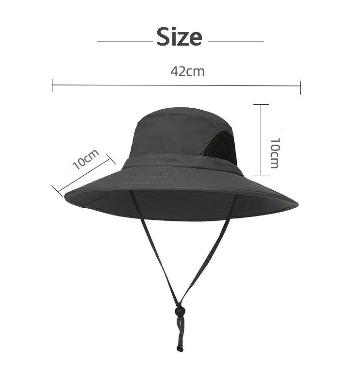 New Sun Protection Fishing Hat Summer Breathable Mesh Camping Hiking Caps Anti-UV Sun Hat Mountaineering Caps Men's Bucket Hat