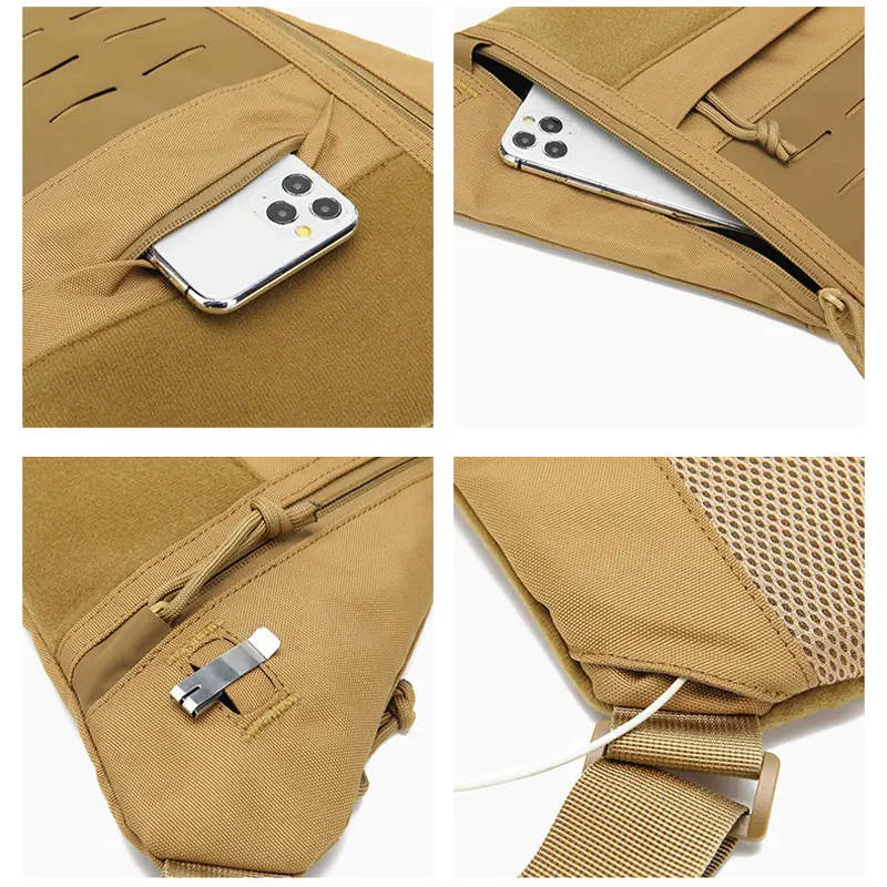 Multifunctional Concealed Tactical Gun Bag Holster Men's Nylon Shoulder Bag Anti-theft Bag Chest Bag Hunting Bag Hiking Cycling