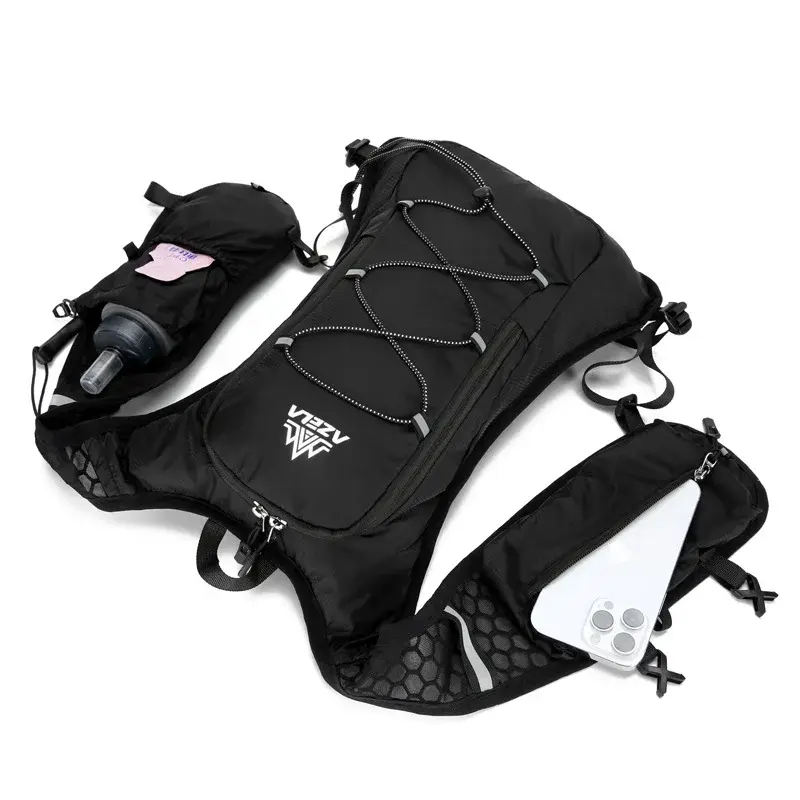8L Running Hydration Vest Backpack Men Women Outdoor Sport Bags Trail Marathon Jogging Hiking Backpack Option Water Bag Flask
