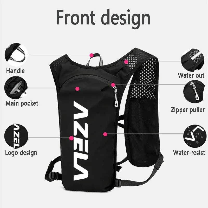 Outdoor Trail Running Ultralight Backpack Hydration Jogging Vest Men Breathable Marathon Bicycle Bag Water Bottle 250ML/1.5L