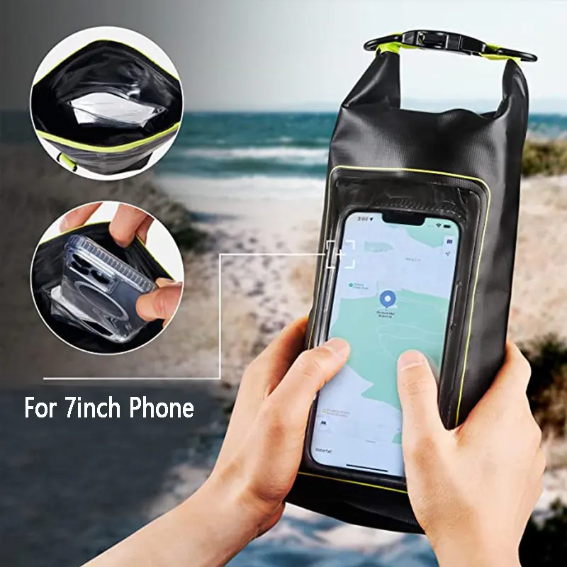 2L 5L Dry Bag Touch Screen Waterproof  Bags Beach Phone Pouch For Trekking Drifting Rafting Surfing Kayaking Outdoor Sports Bags