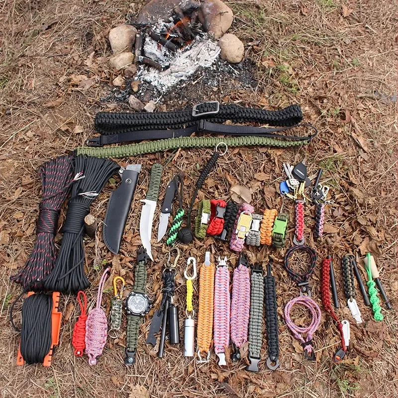 550 30M 100FT 10-Core Paracord 4mm Outdoor Camping Survival Tool PE Fire Rope Fishing Cotton Line Parachute Hiking