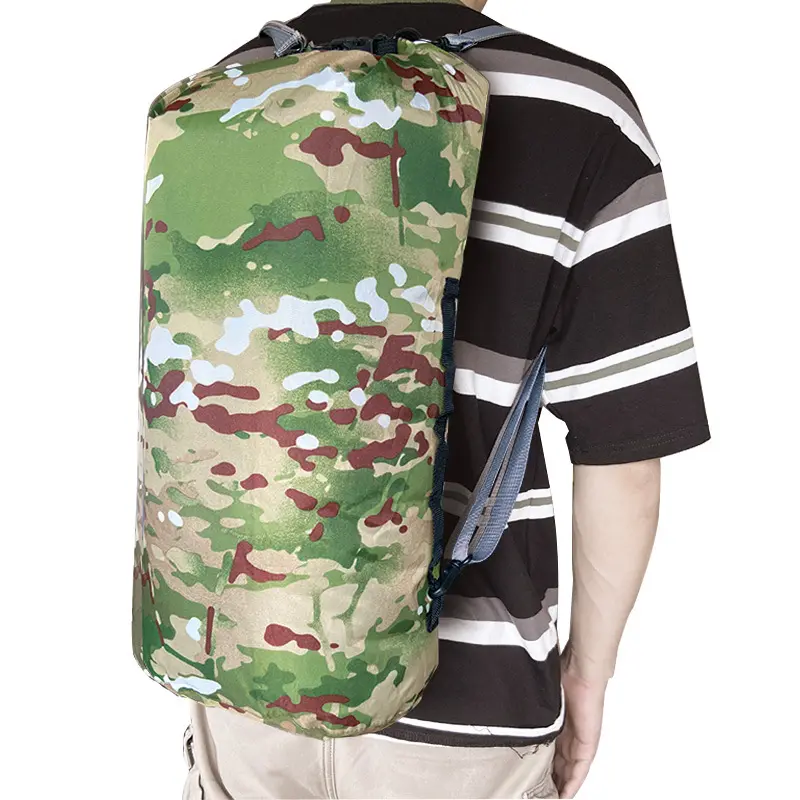 Camouflage Waterproof Backpack Portable Outdoor Sport Rafting Bag River Tracing Swiming Bucket Dry Bag 3L 5L 10L 20L 35L