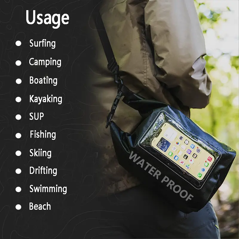2L 5L Dry Bag Touch Screen Waterproof  Bags Beach Phone Pouch For Trekking Drifting Rafting Surfing Kayaking Outdoor Sports Bags