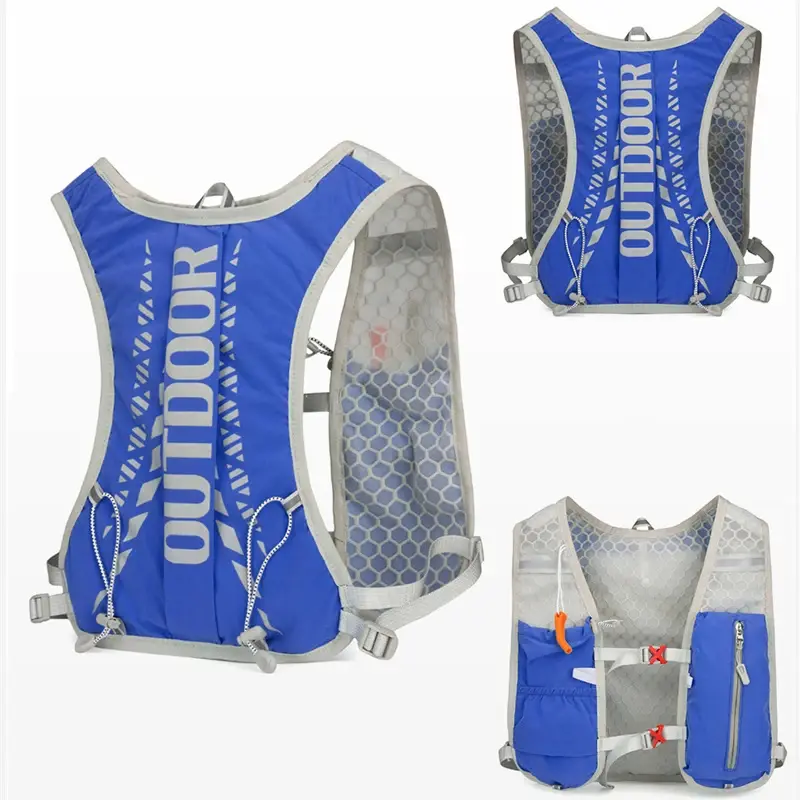 Outdoor Trail Running Ultralight Backpack Hydration Jogging Vest Men Breathable Marathon Bicycle Bag Water Bottle 500ML 1.5L