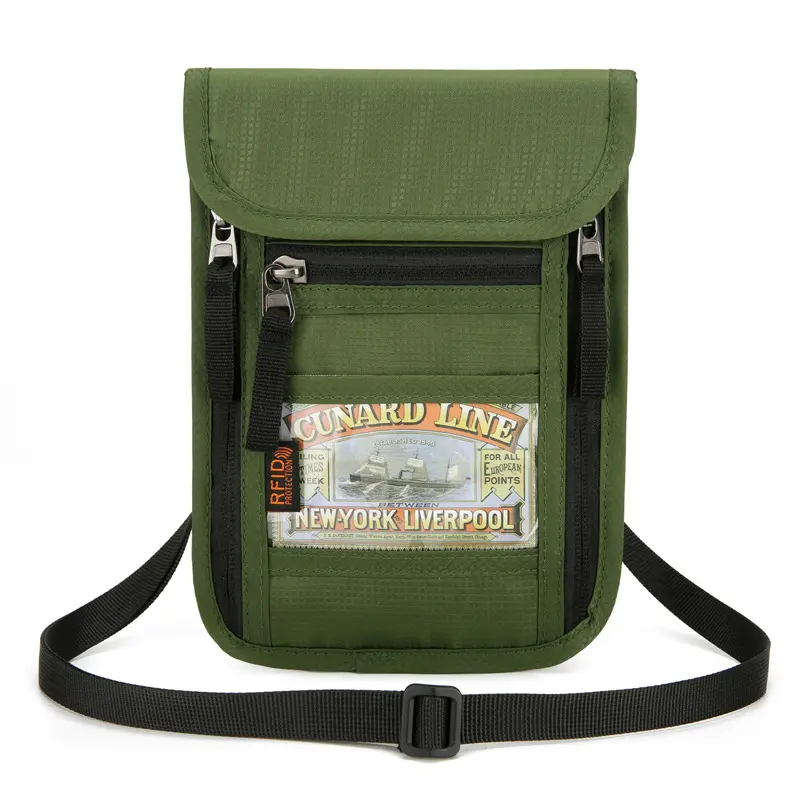 Travel Neck Wallet with RFID Blocking Passport Holder Neck Pouch for Men and Women to Keep Documents Safe