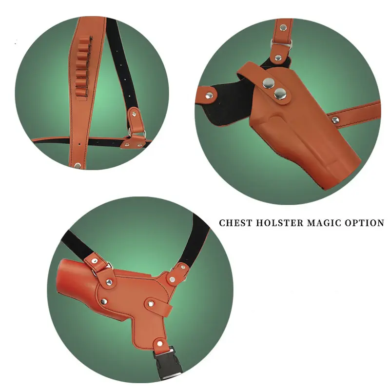 Tactical Concealed Gun Holster Leather Underarm Hidden Shoulder Holster Right Hand Pistol for Glock 17 19 M1911 Huntting Gun Bag