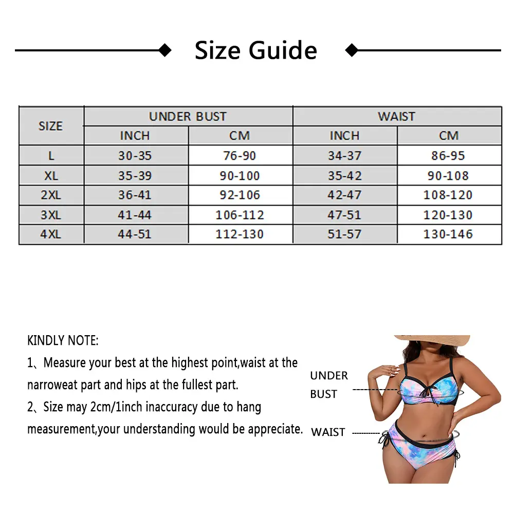 2022 New Plus Size Swimwear for Women Swimsuit Large Bathing Suits Two-piece High Waist Push Up Bikini Set Sexy L-4XL