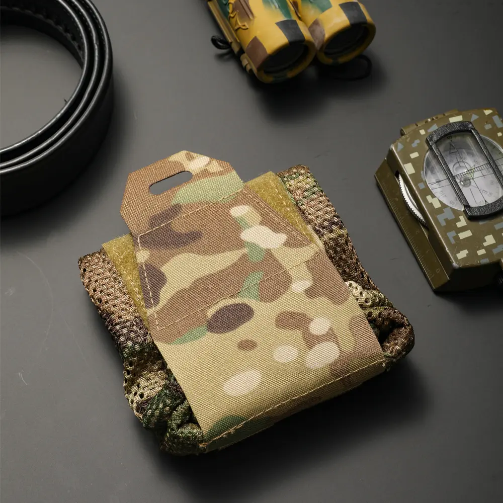500D Roll-Up Mag Mesh Dump Pouch Magazine Mini Foldable Net Pocket EDC Tactical Outdoor Sport Hunting Bags Molle Waist Pouch