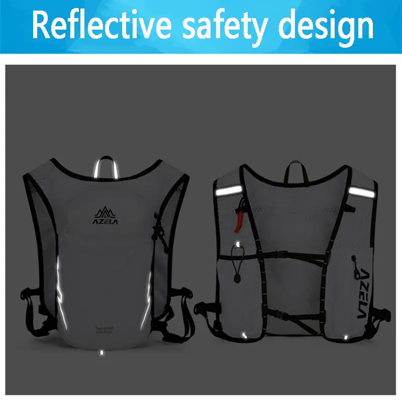 5L Outdoor Trail Running Ultralight Backpack Hydration Jogging Vest Men Women Breathable Marathon Bicycle Bag Water Bottle 1.5L