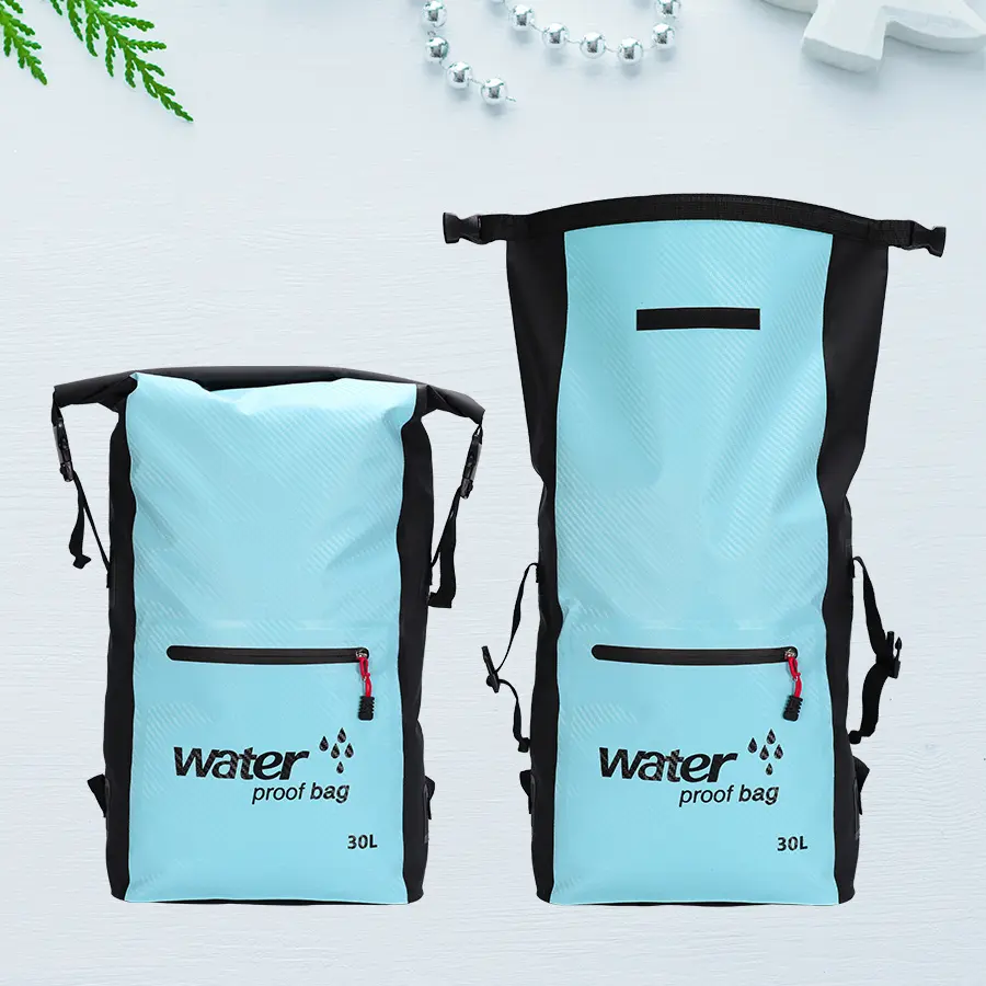 25L 30L Carbon Fibre Waterproof Dry Bag Swimming Backpack Rucksack Pack Water Floating Sack For Kayaking Rafting Boat Trekking